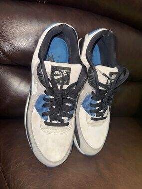 Nike Men's White, Black & Blue Low-Top Sneakers